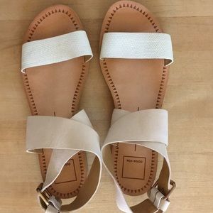 Dolce Vita Julius sandal, off-wh lizard embossed